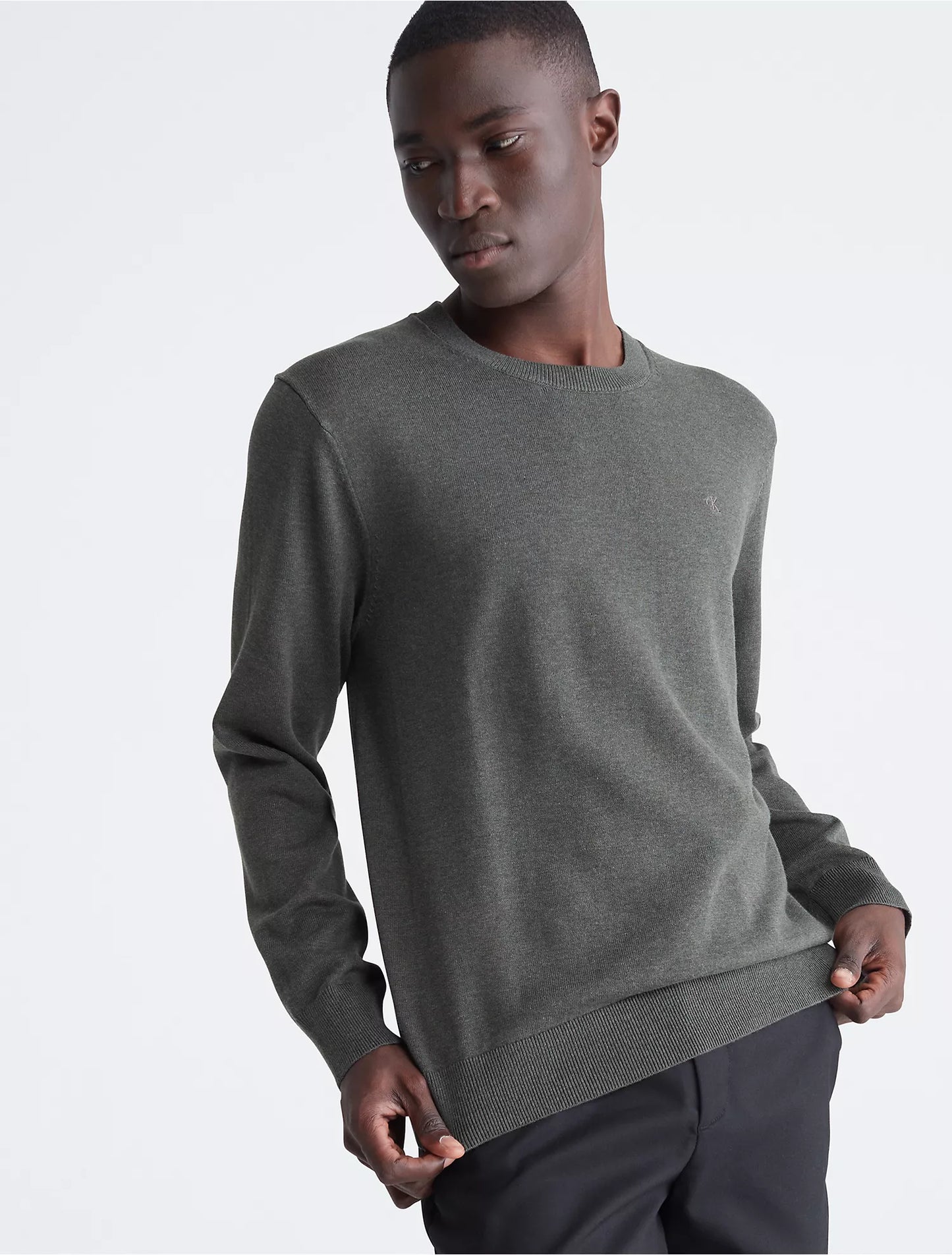 [Calvin Klein] Men's crew neck cotton sweater