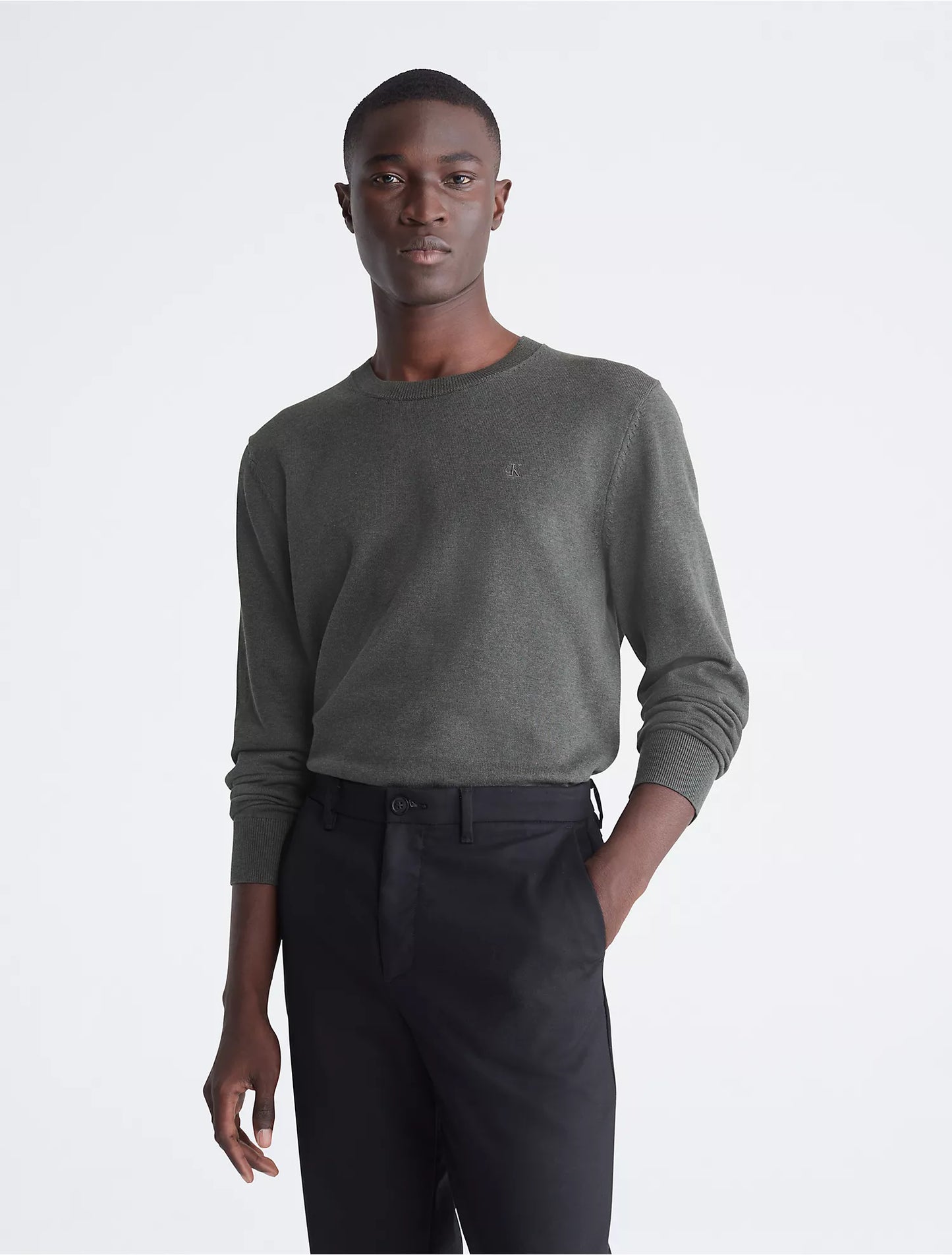 [Calvin Klein] Men's crew neck cotton sweater