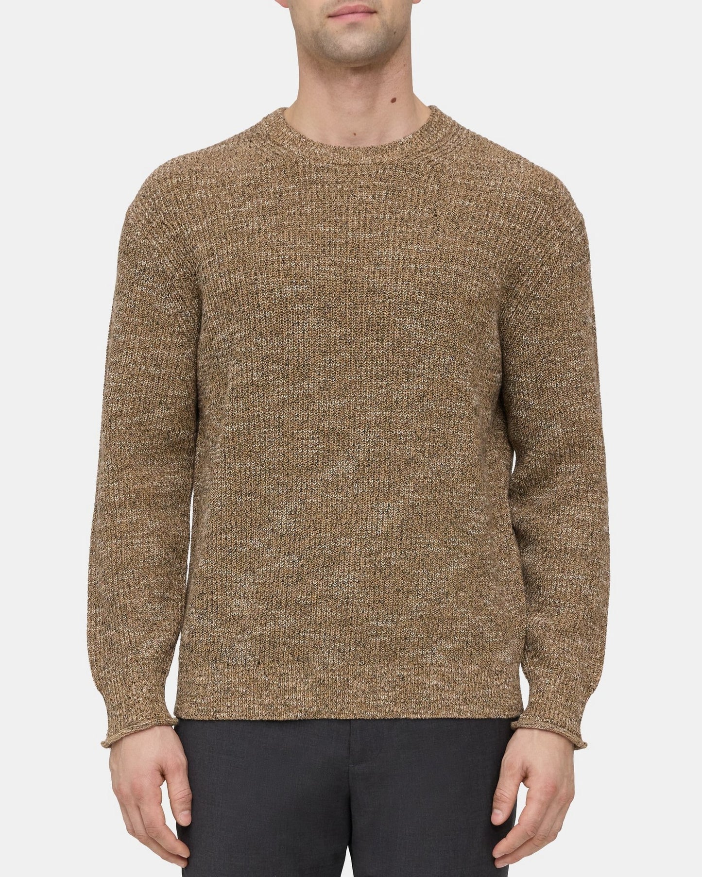 [Theory] Crew neck sweater tweed knit / purchasing agency