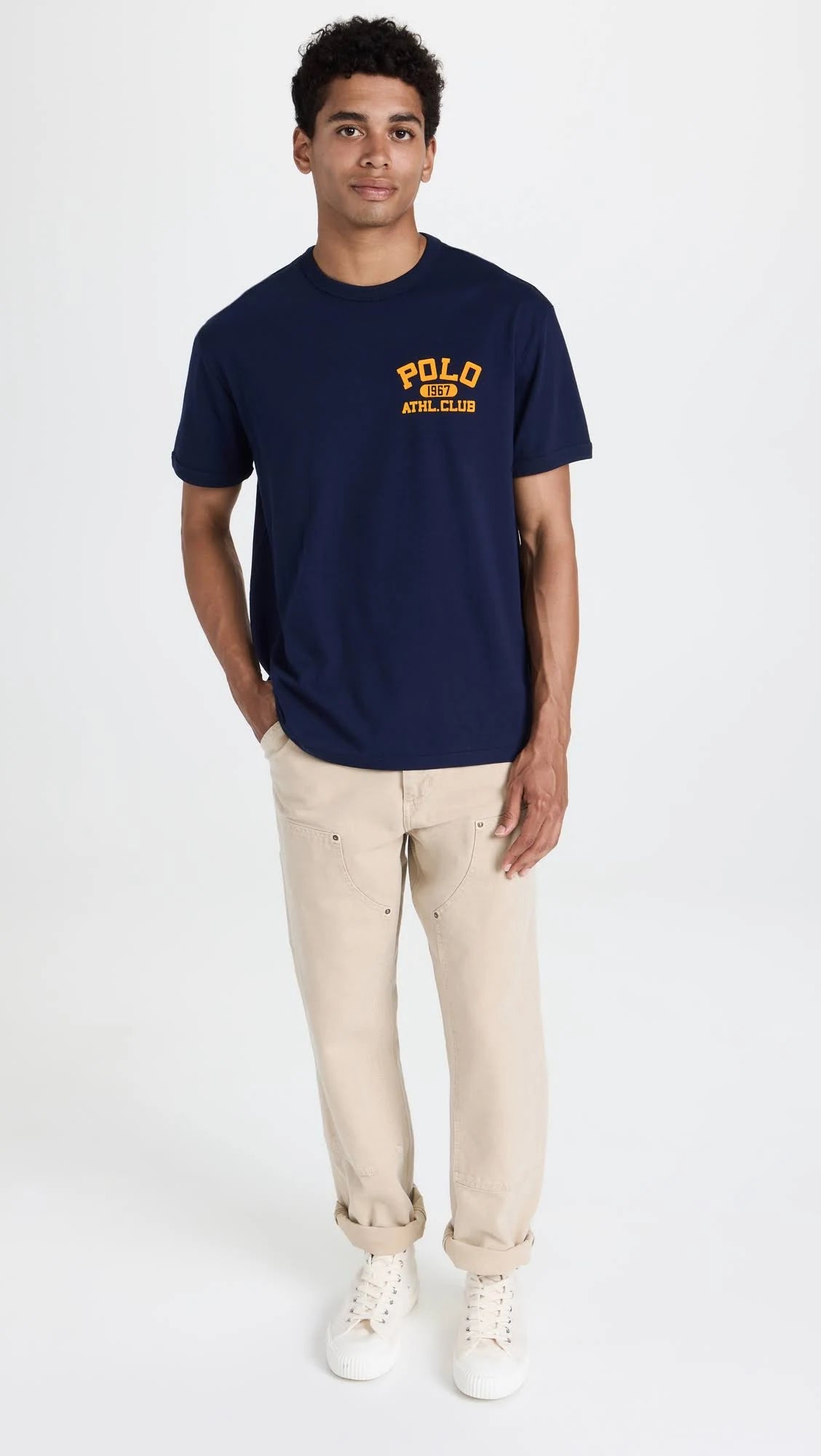 [폴로 랄프로렌 Polo Ralph Lauren] S/S 폴로 ATHL. CLUB 스웨이드 패치 로고 반팔 티셔츠