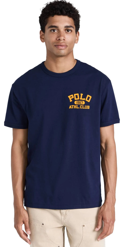 [폴로 랄프로렌 Polo Ralph Lauren] S/S 폴로 ATHL. CLUB 스웨이드 패치 로고 반팔 티셔츠